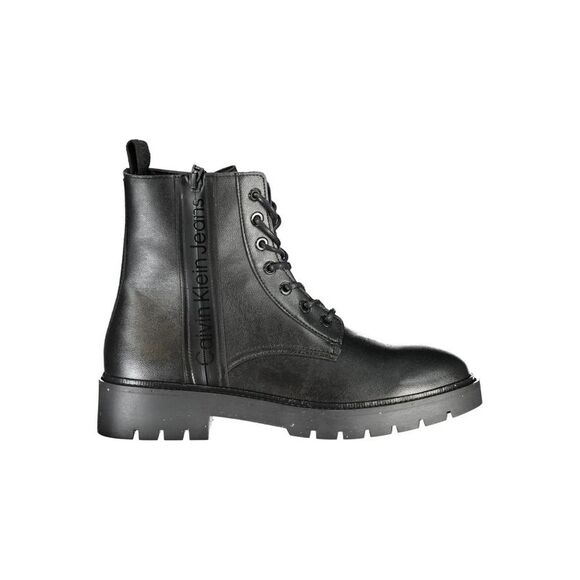 Calvin Klein Black Polyurethane Men Ankle Men's Boot